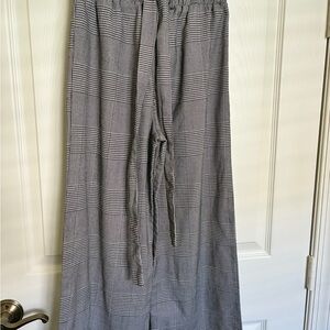 art class Gray Plaid Pull-On Wide Leg Pants